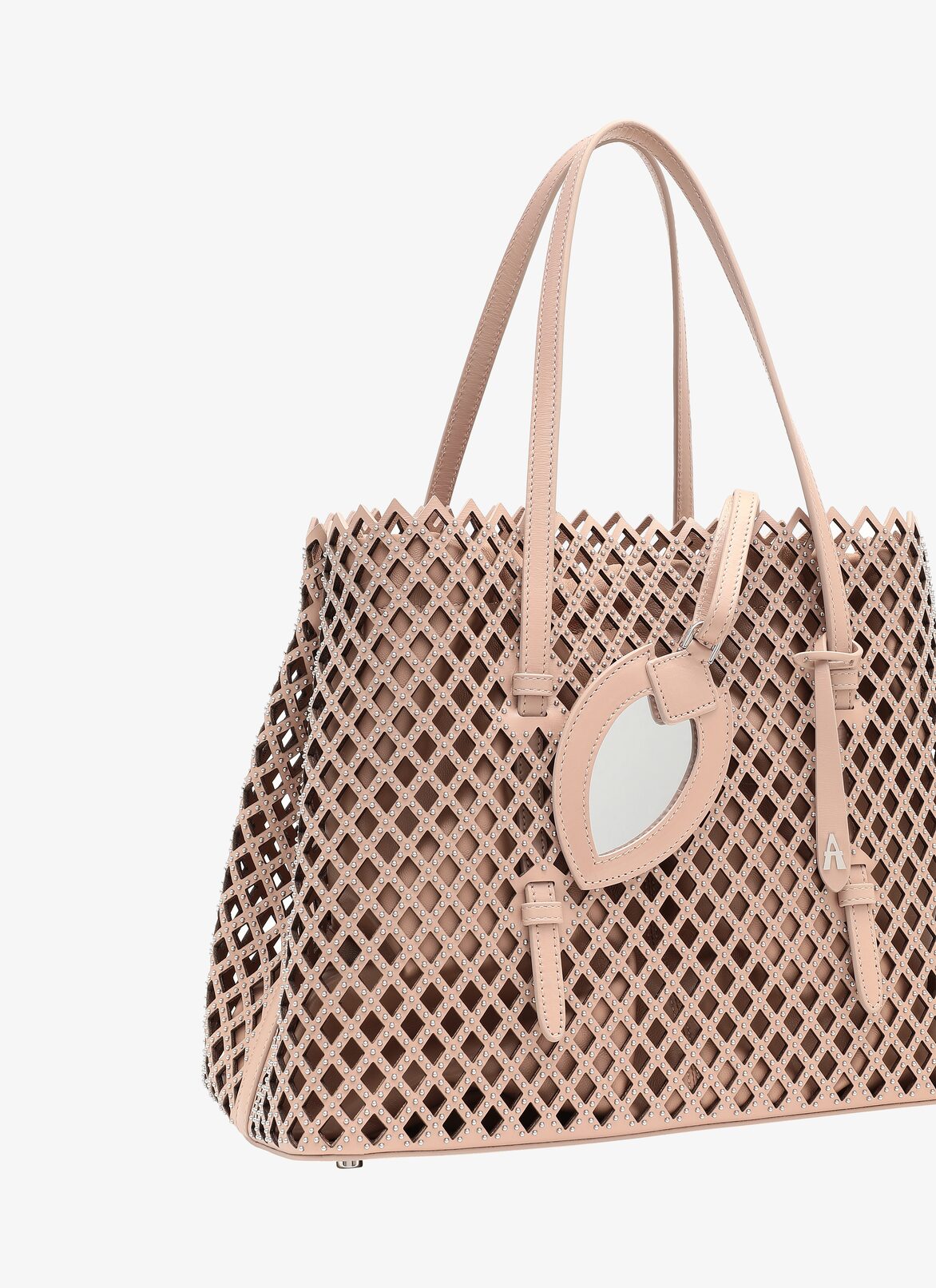 MINA MEDIUM CUIR LUX LOSANGE+CLOU SAND ALAÏA SANDY  MINA MEDIUM CUIR LUX LOSANGE+CLOU SAND